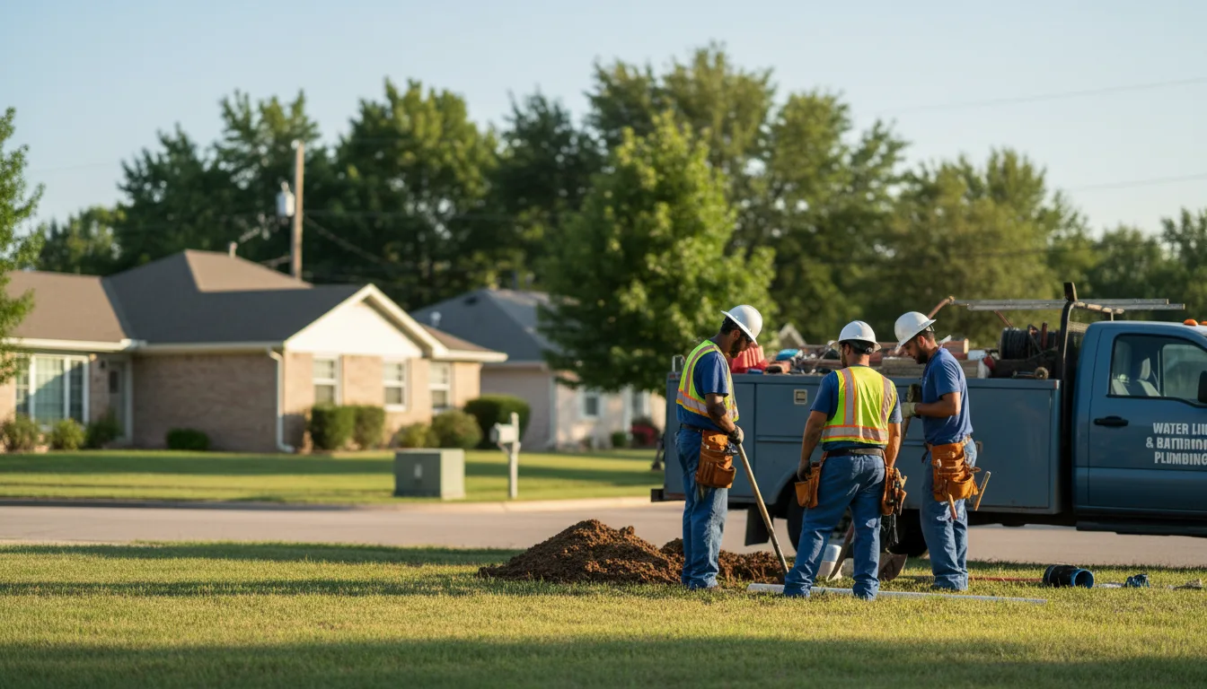 Residential water line and bathroom plumbing service in Lewisburg, PA